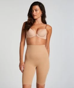 Verstevigende Corrigerend Broek Van Mesh - Beige