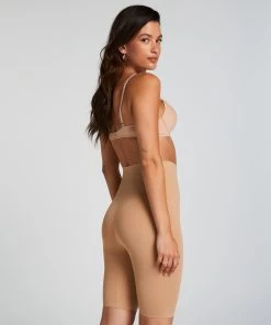 Verstevigende Corrigerend Broek Van Mesh - Beige -Lingerie Verkoop 110067 4