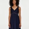 Slipdress Modal Lace - Blauw -Lingerie Verkoop 138197 1