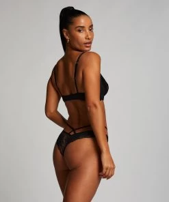 Brazilian Met Open Kruis Sosha - Zwart -Lingerie Verkoop 155089 4