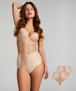2 Paar Vormende Slip - Beige