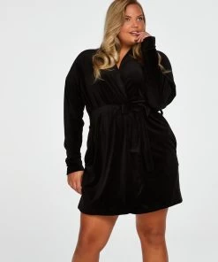 Badjas Velours - Zwart -Lingerie Verkoop 167068 12