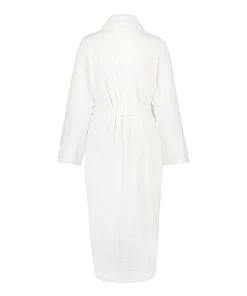 Lange Badjas Fleece Rib - Wit -Lingerie Verkoop 169369 6