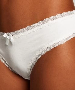 Brazilian Georgia Katoen - Wit -Lingerie Verkoop 170154 2