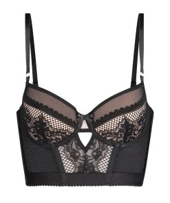 Voorgevormde Longline Beugel Bh Malika - Zwart -Lingerie Verkoop 171431 5