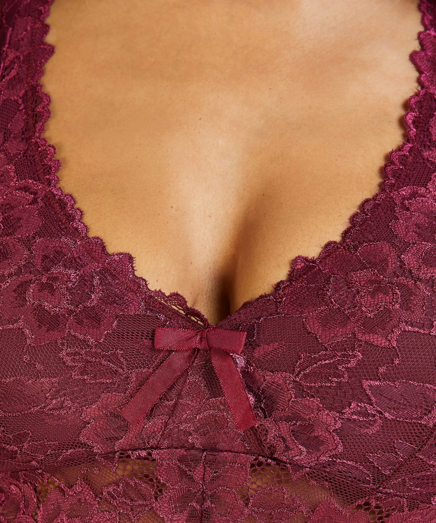 Slipdress Nora Lace Long - Rood 4 Slipdress Nora Lace Long - Rood - Afbeelding 2