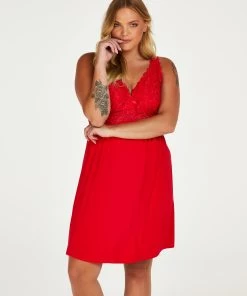 Slipdress Nora Lace - Rood -Lingerie Verkoop 175248 3