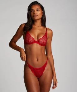 Niet-voorgevormde Beugel Bh Isabelle - Rood -Lingerie Verkoop 184808 3