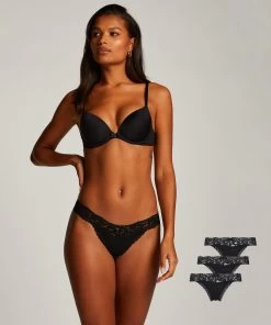 3-pack String Madison - Zwart