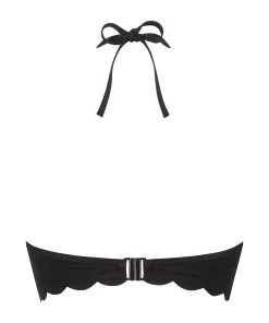 Voorgevormde Push-up Beugel Bikinitop Scallop Cup A - E - Zwart -Lingerie Verkoop 191272 6