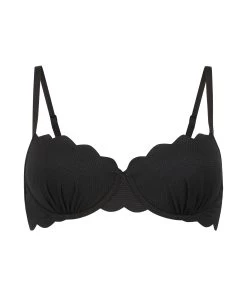 Voorgevormde Beugel Bikinitop Scallop - Zwart -Lingerie Verkoop 191277 5
