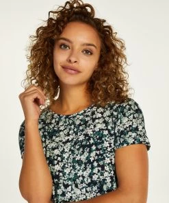 Nachthemd Ronde Hals - Groen -Lingerie Verkoop 192017 2