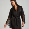 Kimono Satin - Zwart -Lingerie Verkoop 192552 1