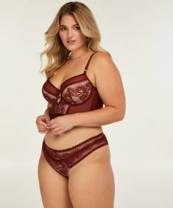 Voorgevormde Longline Beugel Bh Malika - Rood -Lingerie Verkoop 195494 12