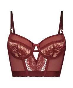 Voorgevormde Longline Beugel Bh Malika - Rood -Lingerie Verkoop 195494 5