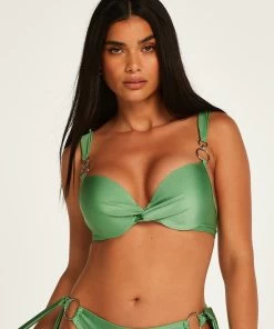 Voorgevormde Push-up Beugel Bikinitop Mauritius - Groen