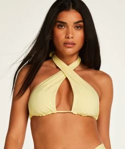 Multiway Triangel Bikinitop Texture - Geel