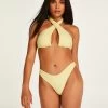 Hoog Uitgesneden Bikinibroekje Texture - Geel -Lingerie Verkoop 198795 1
