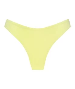 Hoog Uitgesneden Bikinibroekje Texture - Geel -Lingerie Verkoop 198795 5