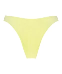 Hoog Uitgesneden Bikinibroekje Texture - Geel -Lingerie Verkoop 198795 6