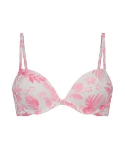 Voorgevormde Push-up Beugel Bikinitop Tropical - Wit -Lingerie Verkoop 198985 5