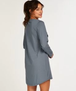 Nachthemd Ronde Hals - Grijs -Lingerie Verkoop 199202 4