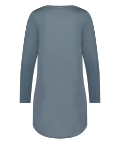 Nachthemd Ronde Hals - Grijs -Lingerie Verkoop 199202 6