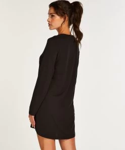 Nachthemd Ronde Hals - Zwart -Lingerie Verkoop 199203 4