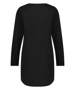 Nachthemd Ronde Hals - Zwart -Lingerie Verkoop 199203 6