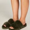 Slippers Fake Fur - Groen -Lingerie Verkoop 199324 1