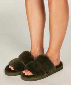 Slippers Fake Fur - Groen