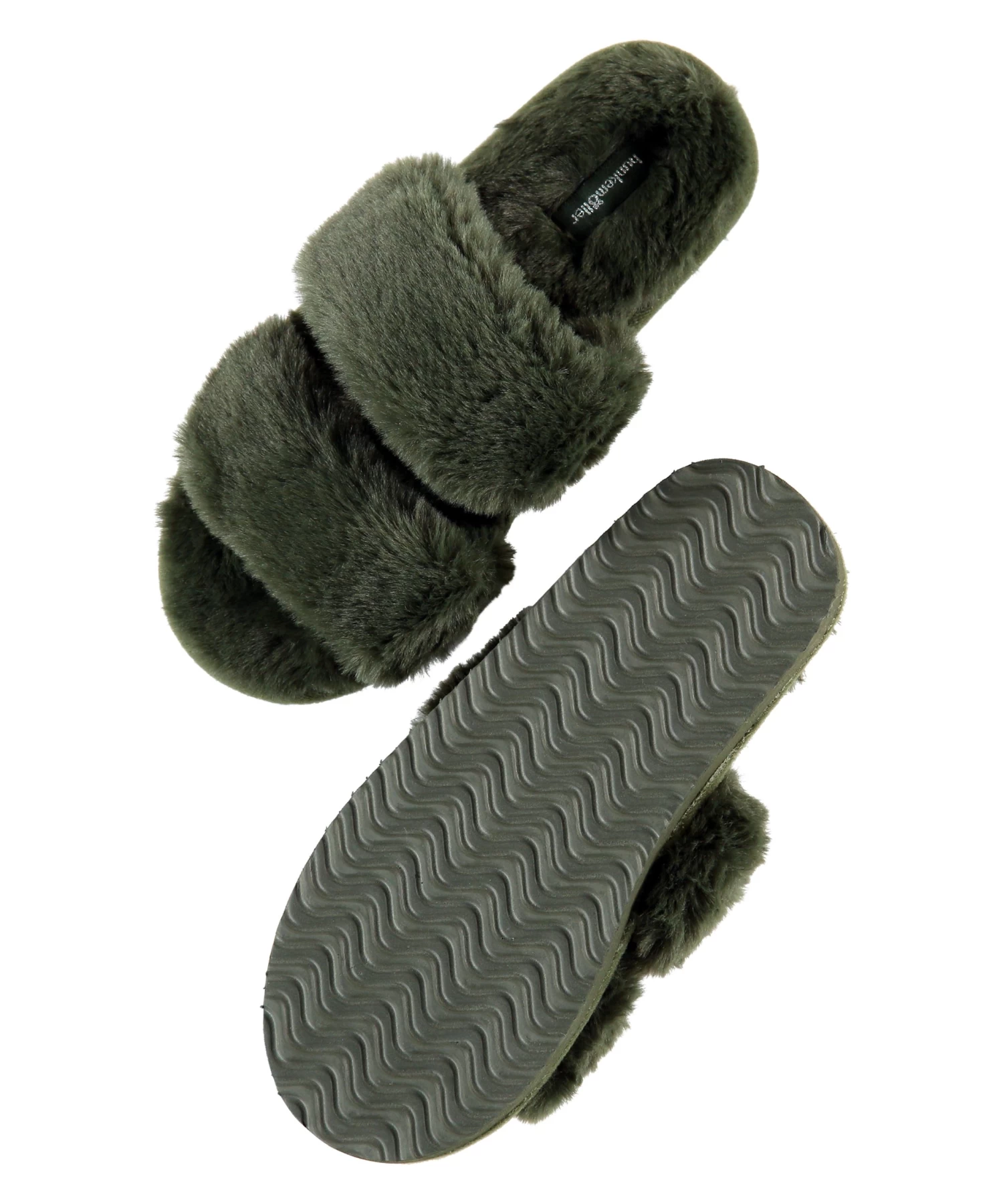 Slippers Fake Fur - Groen 5 Slippers Fake Fur - Groen - Afbeelding 3