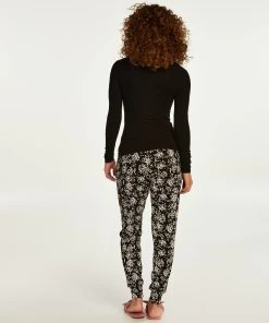 Pyjamatop Lange Mouwen Jersey - Zwart -Lingerie Verkoop 199829 4