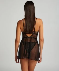 Babydoll Isabelle - Zwart -Lingerie Verkoop 200322 4