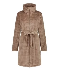 Badjas Zip Fleece - Bruin -Lingerie Verkoop 200336 5