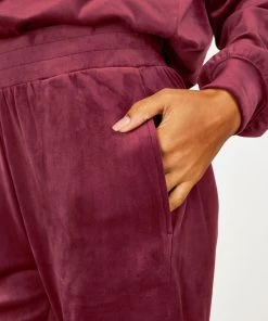 Joggingbroek Velours - Rood 8 Joggingbroek Velours - Rood -Lingerie Verkoop 200342 2