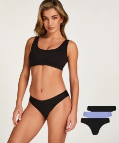 3-Pack Invisible Brazilian Fishnet - Zwart