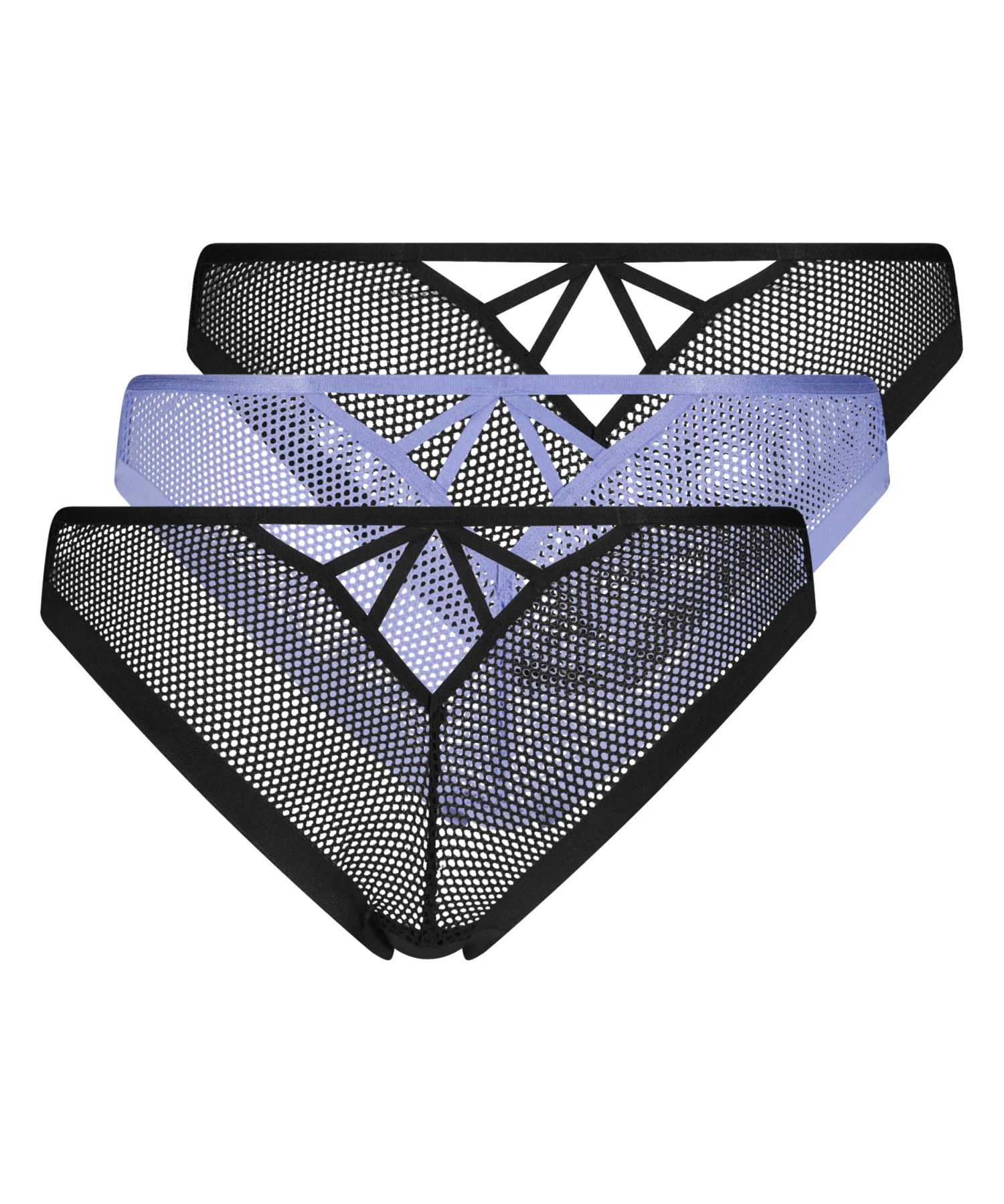 3-Pack Invisible Brazilian Fishnet - Zwart 7 3-Pack Invisible Brazilian Fishnet - Zwart - Afbeelding 5