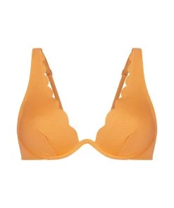Niet-voorgevormde Beugel Bikinitop Scallop - Oranje -Lingerie Verkoop 200881 5