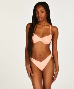 Niet-voorgevormde Beugel Bikinitop Gili Rib - Oranje -Lingerie Verkoop 200901 3