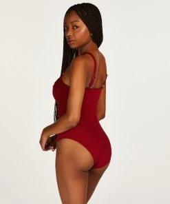 Badpak Scallop - Rood -Lingerie Verkoop 200924 4