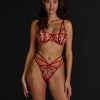 Hoog Uitgesneden String Indulgence - Rood -Lingerie Verkoop 201000 1