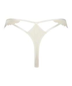 Hoog Uitgesneden String Wies - Wit -Lingerie Verkoop 201221 6