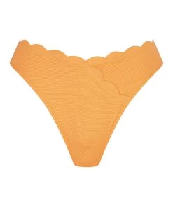 Hoog Uitgesneden Bikinibroekje Scallop - Oranje -Lingerie Verkoop 201259 5