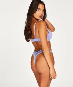 Hoog Uitgesneden String Invisible - Paars -Lingerie Verkoop 201406 4