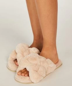 Slippers Fake Fur - Wit