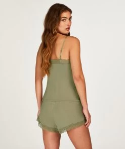 Korte Pyjamaset Cami - Groen -Lingerie Verkoop 201671 4