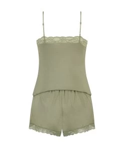 Korte Pyjamaset Cami - Groen -Lingerie Verkoop 201671 6