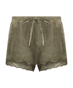 Shorts Velours Lace - Groen -Lingerie Verkoop 201693 5