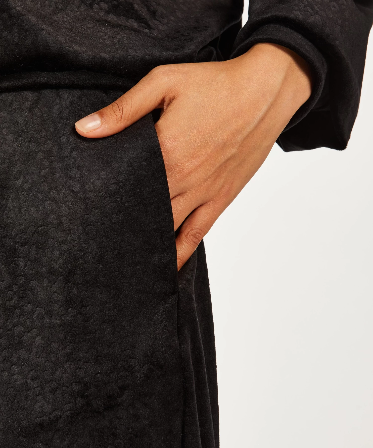 Tall Joggingbroek Velours - Zwart 5 Tall Joggingbroek Velours - Zwart - Afbeelding 3